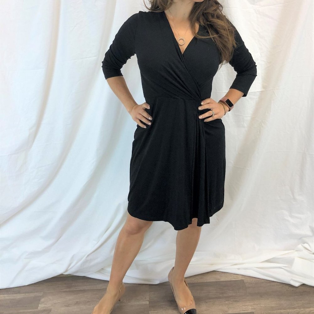 Classic Long Sleeve Black Dress
